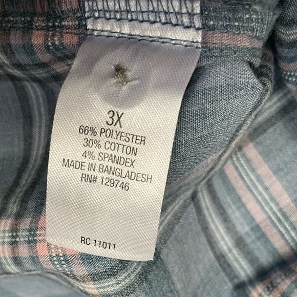 Ridgecut Tough wear 3X Women's Short Sleeve Plaid Shirt, Bundle of two - Picture 14 of 15